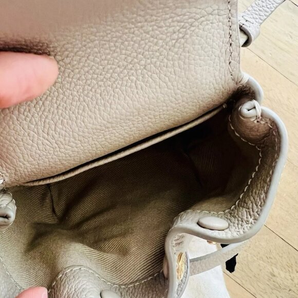 $1195 Authentic POLENE Numero Un Taupe Made in SPAIN Micro Mini Crossbody Bag - Picture 10 of 11